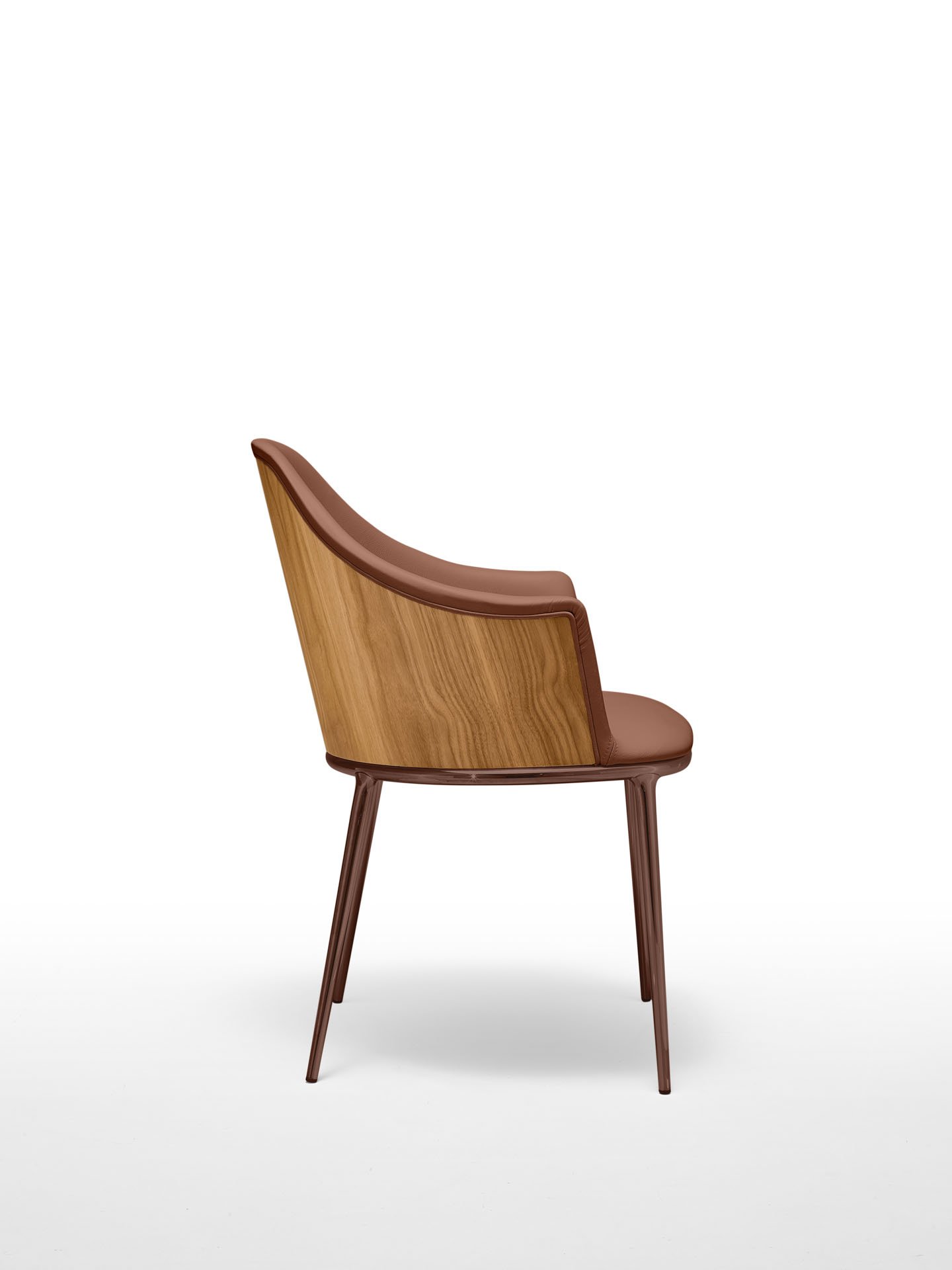 lea armchair with wooden back face