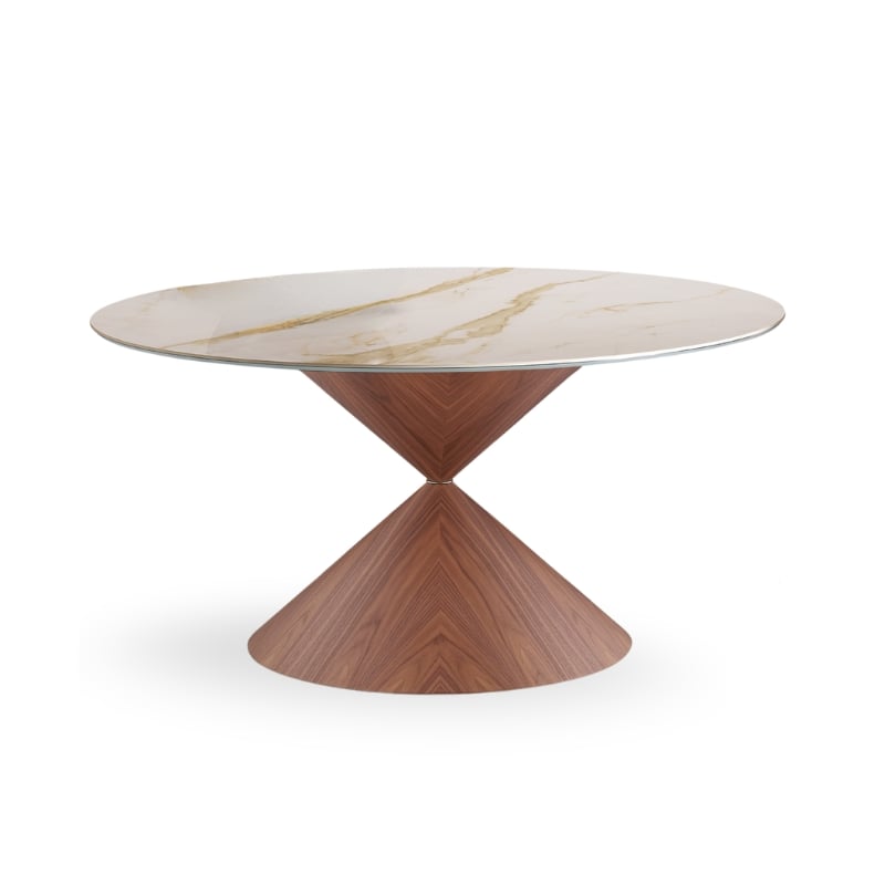 Clessidra wooden round table