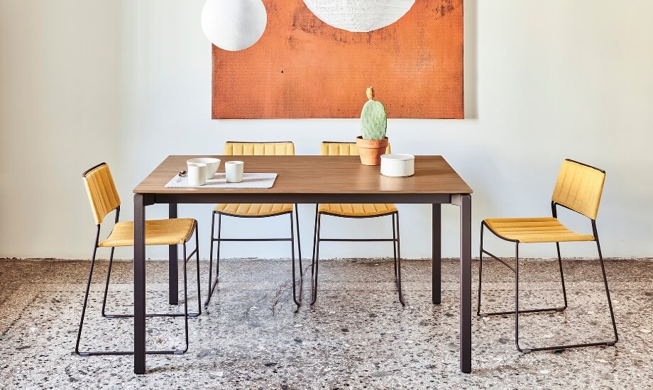 More table designer Midj r&d and Slim chairs designer Paolo Vernier.