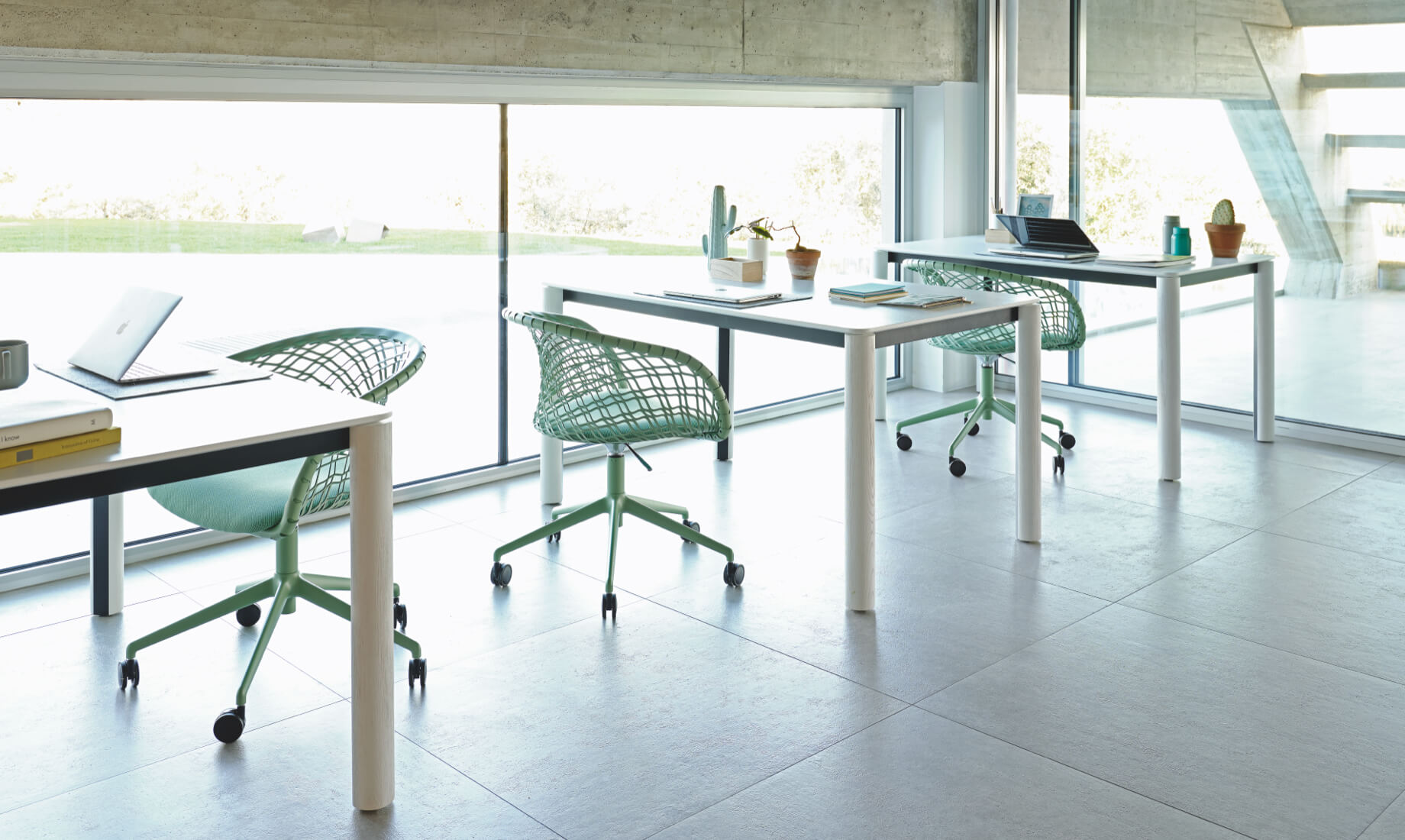 P47 swivel armchairs, design Franco Poli.