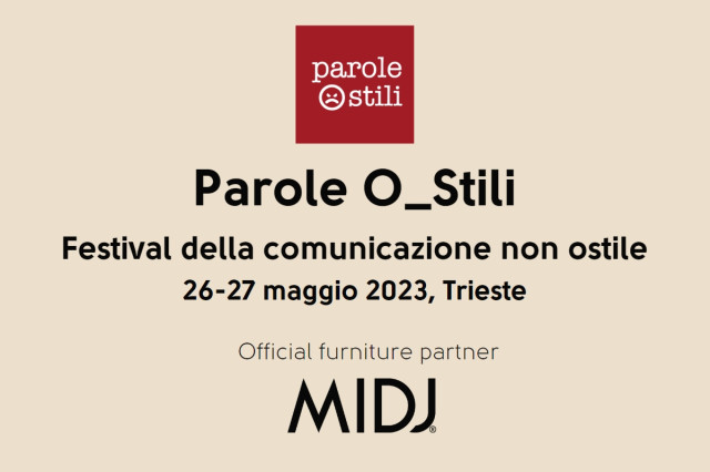 MIDJ official furniture partner di Parole O_Stili