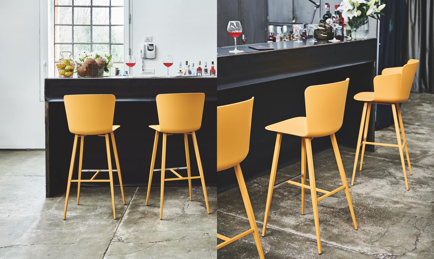 Calla stool, design Fabrizio Batoni.