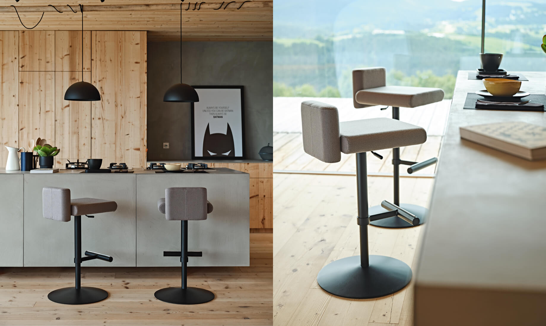 Toy stool, design Studio Pastina. Charlotte suspension lamp.