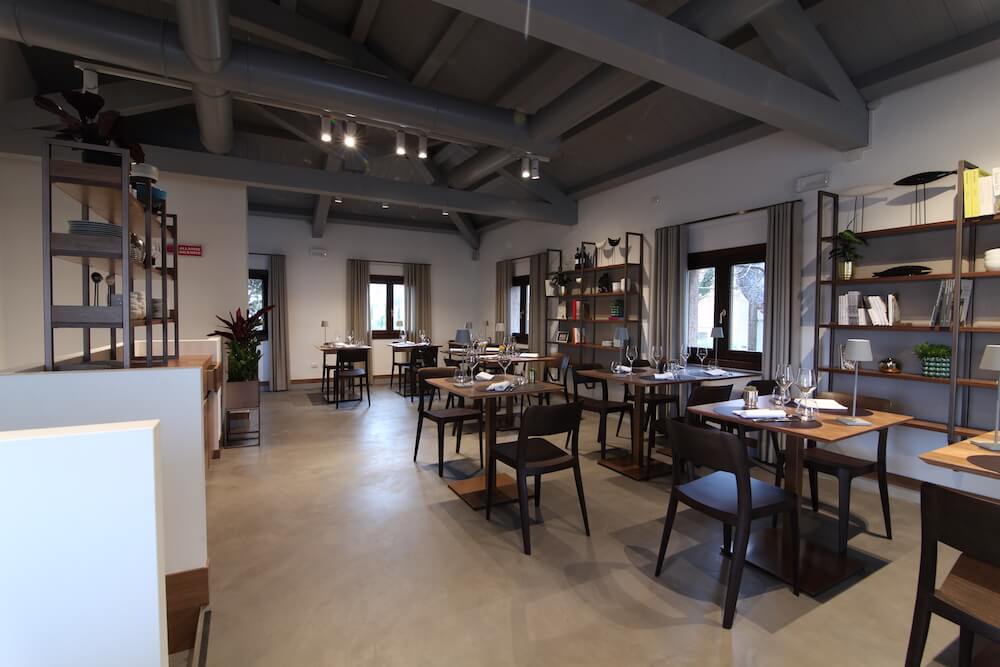 Internal room of the San Giorgio café in Venice