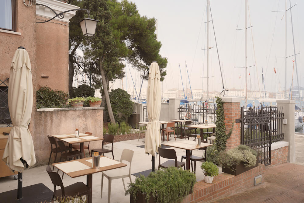 Nenè chair at San Giorgio Café patio in Venice