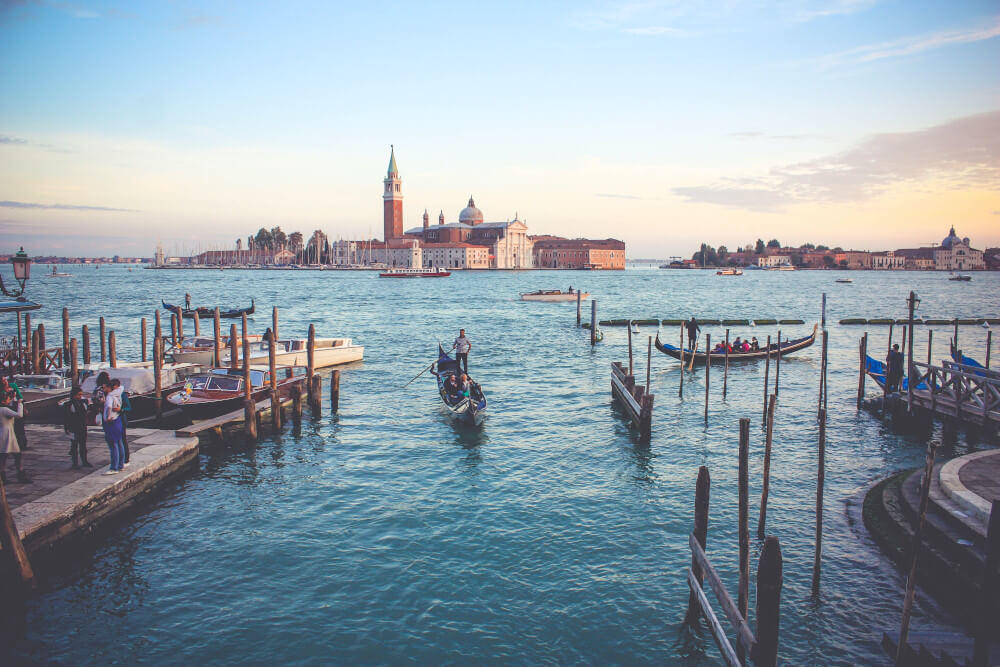 View of the Venice lagoon