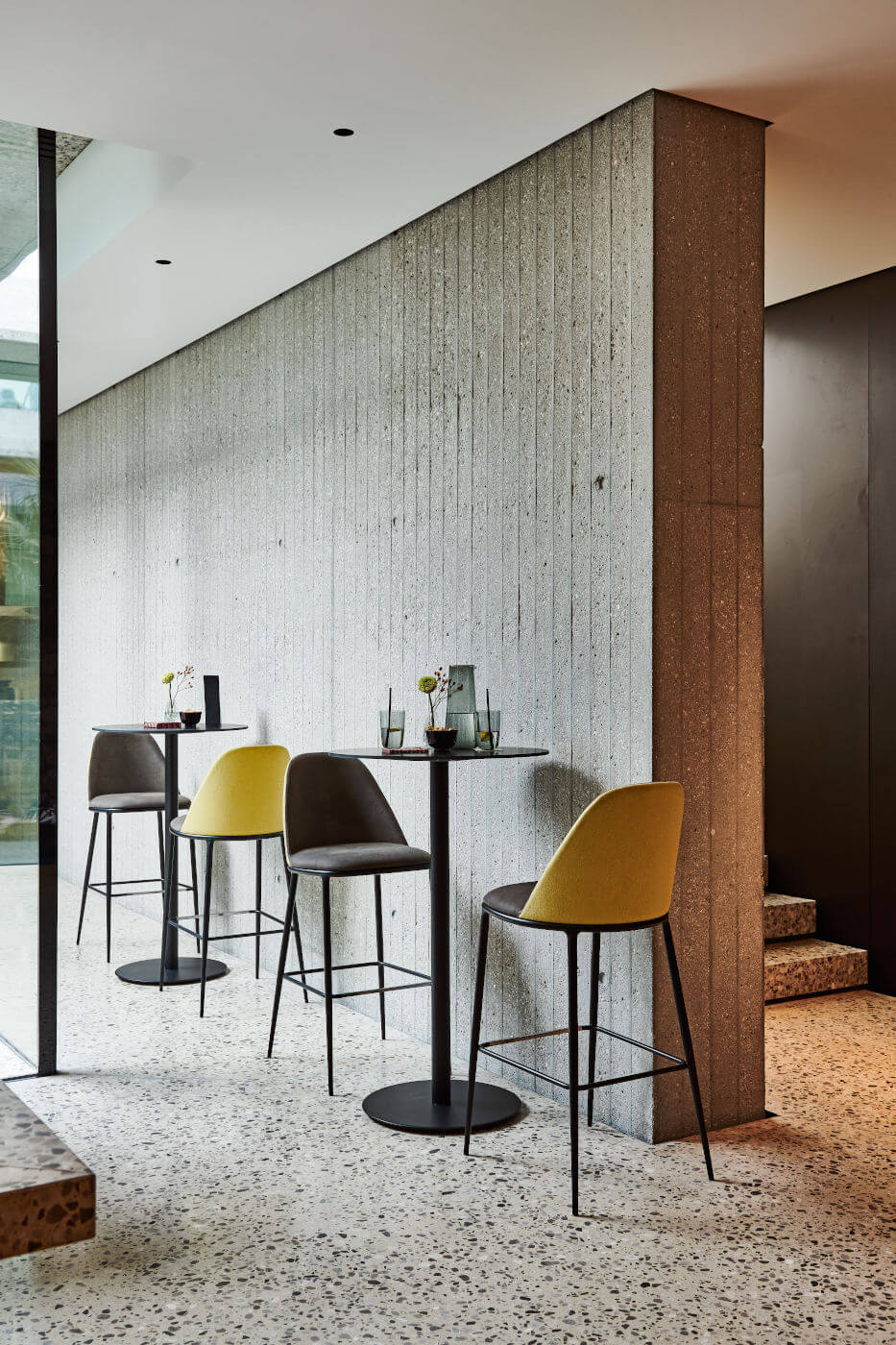 Lea stools in fabric