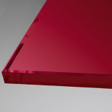 Extra clear glossy cherry red glass