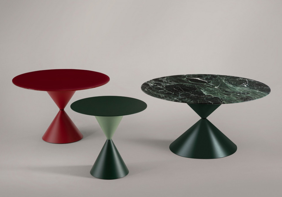 Clessidra table design Paolo Vernier for Midj