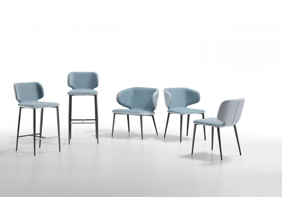 Collection Wrap: tabourets, chaise d'attente, fauteuil et chaise