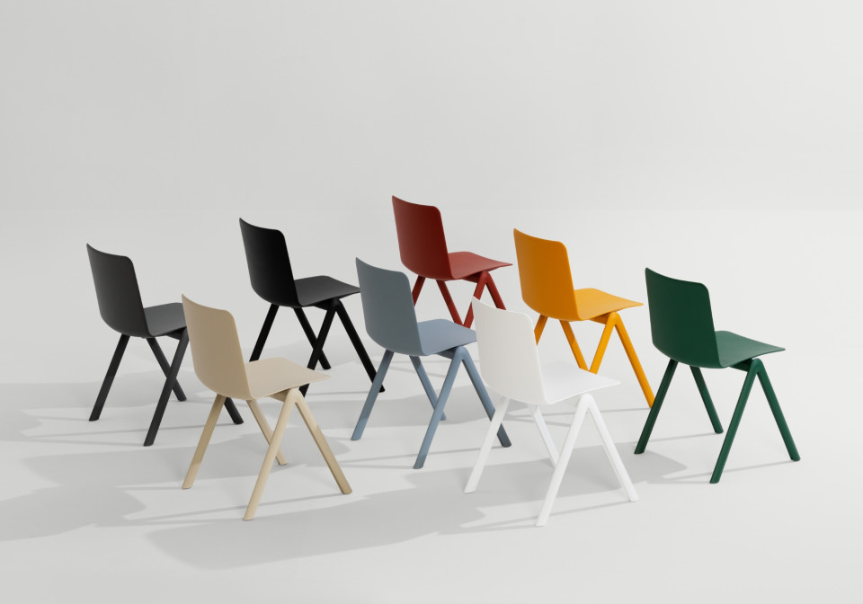 Stack chair in polypropylene stackable design MIDJ 