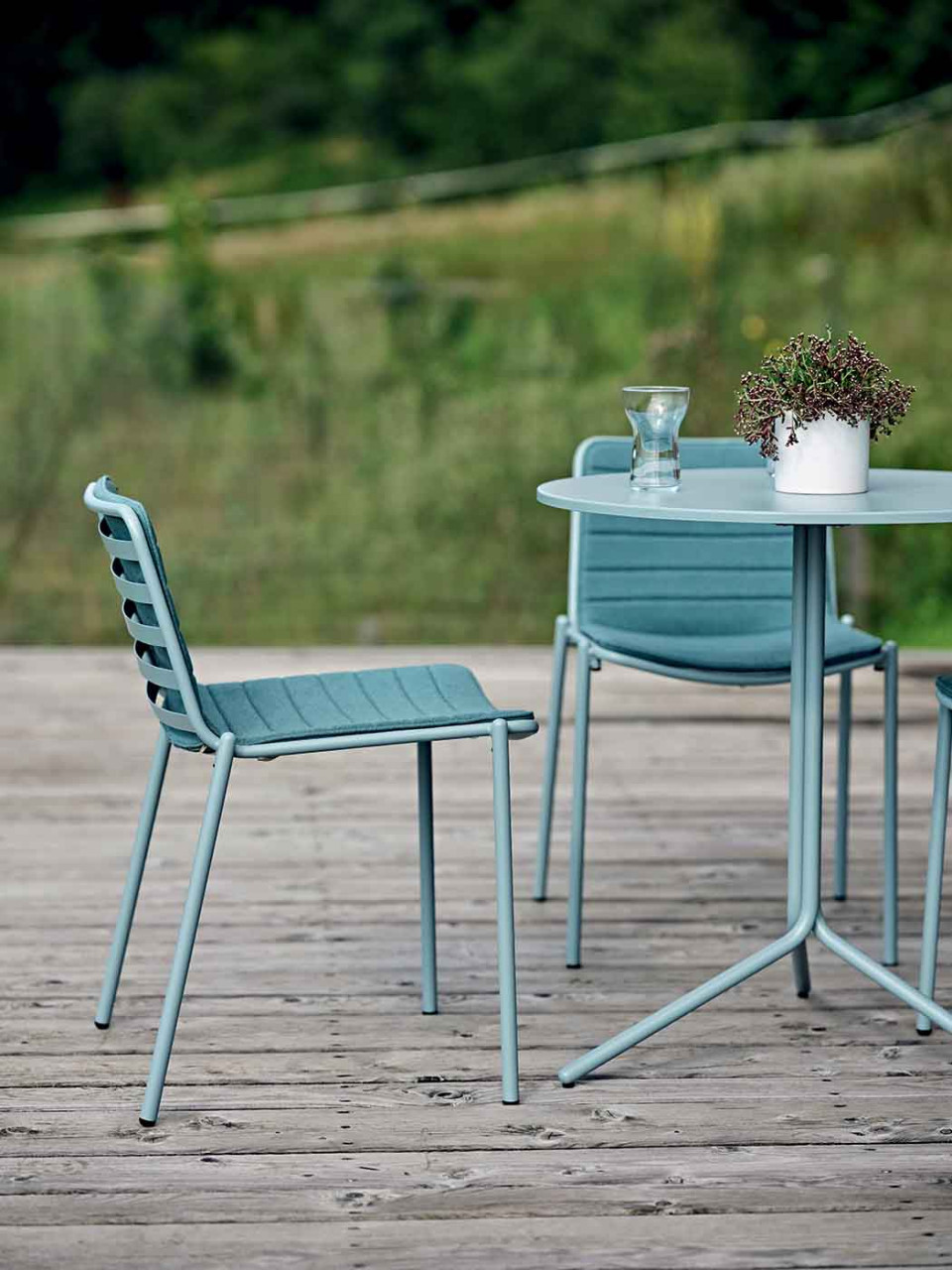 Chaise de jardin Trampoliere bleu claire