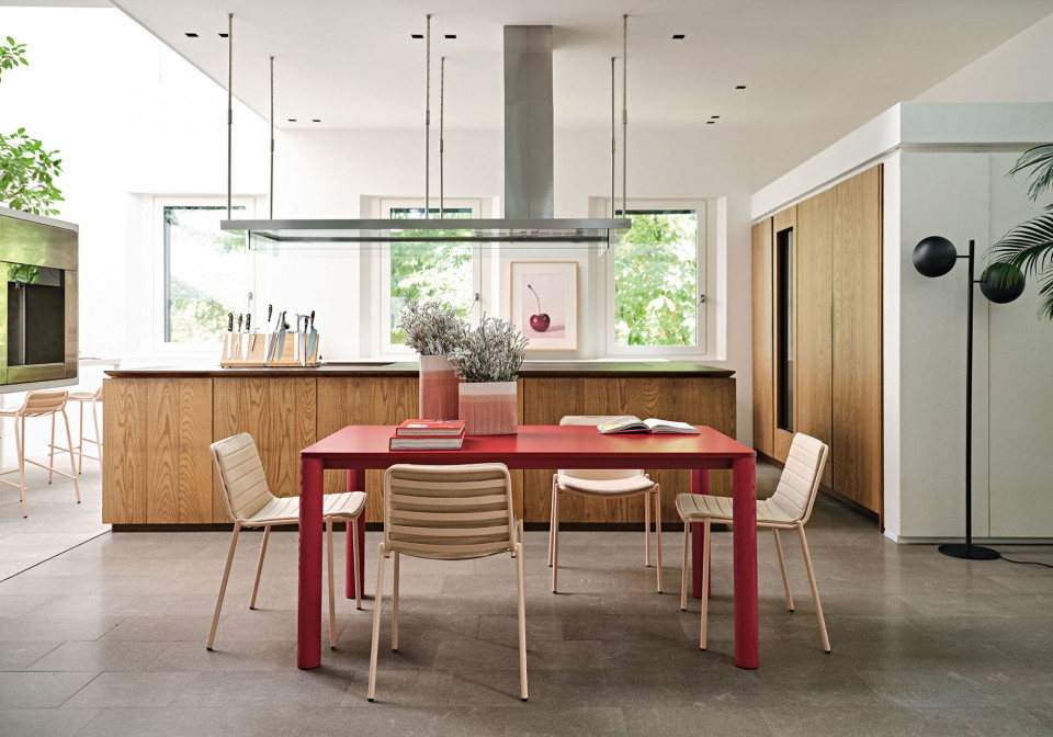 Woody fixed table by Midj