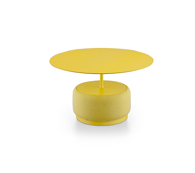 Bloom Sound Absorbing Coffee Table, Yellow Accent Table Outdoor