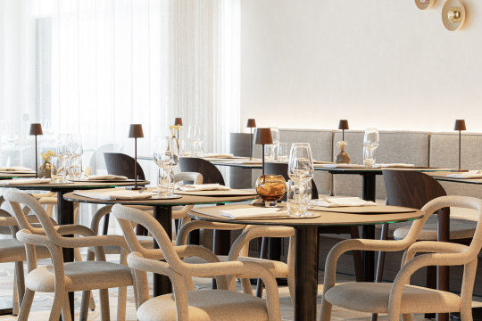 Brasserie Le Bassin with design products from the Pippi collection MIDJ