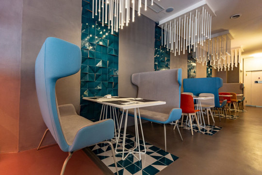 Granammare restaurant with design furniture by midj in italy