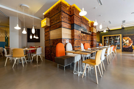 Granammare restaurant with design furniture by midj in italy