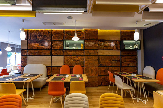 Granammare restaurant with design furniture by midj in italy