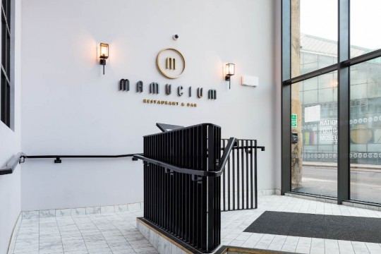 Entrance of the Mamucium restaurant inside the Hotel Indigo