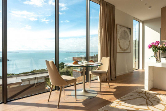 Sharon, Lea and Sonny chairs by Midj at Omana Luxury Villa in New Zealand