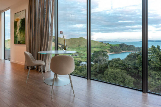 Sharon, Lea and Sonny chairs by Midj at Omana Luxury Villa in New Zealand