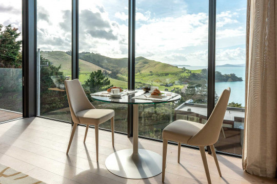 Sharon, Lea and Sonny chairs by Midj at Omana Luxury Villa in New Zealand