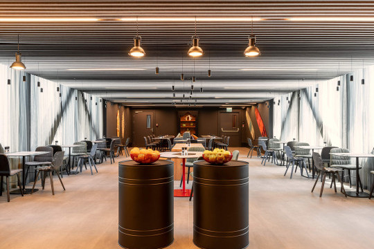 Liù chairs at Radius Hotel's restaurant in Tibilisi