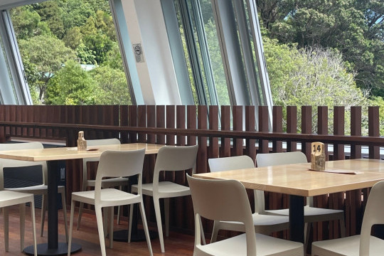 Chairs from the Nenè collection furnish the Rātā Cafe in Wellington, New Zealand