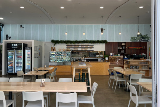 Chairs from the Nenè collection furnish the Rātā Cafe in Wellington, New Zealand