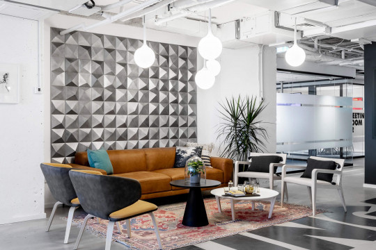 Wrap lounge chairs at Rooms co-working