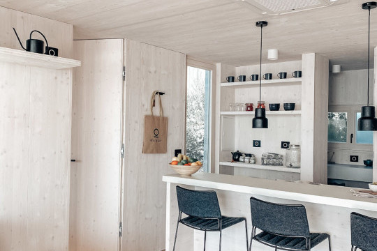 Slim chairs and stools, table Infinity and coffee table Trampoliere by Midj at the Buqez Eco Resort in Croatia
