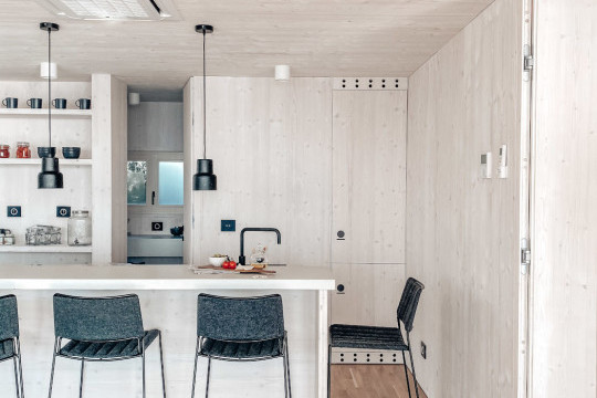 Slim chairs and stools, table Infinity and coffee table Trampoliere by Midj at the Buqez Eco Resort in Croatia