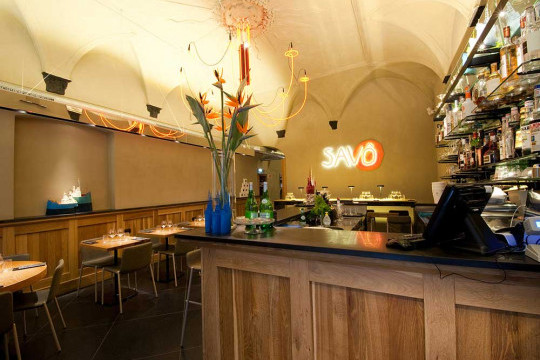 Trampoliere chairs at Savô Pizza Gourmet in Genoa.