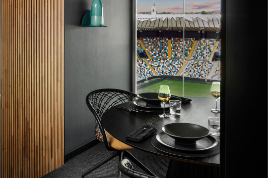 Sky Box Udinese calcio stadium witth MIDJ design products