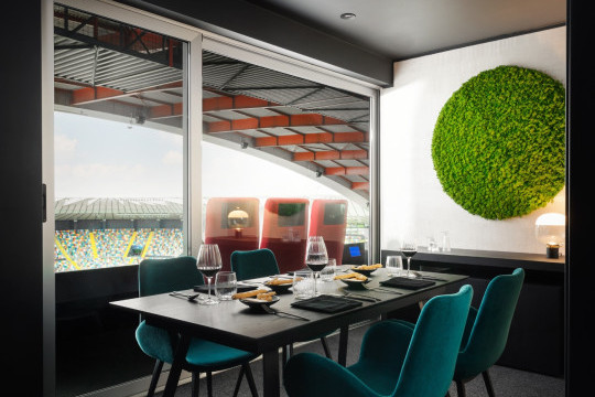 Sky Box Udinese calcio stadium witth MIDJ design products
