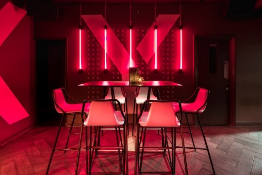 the roxy in london with midj's Ola stools