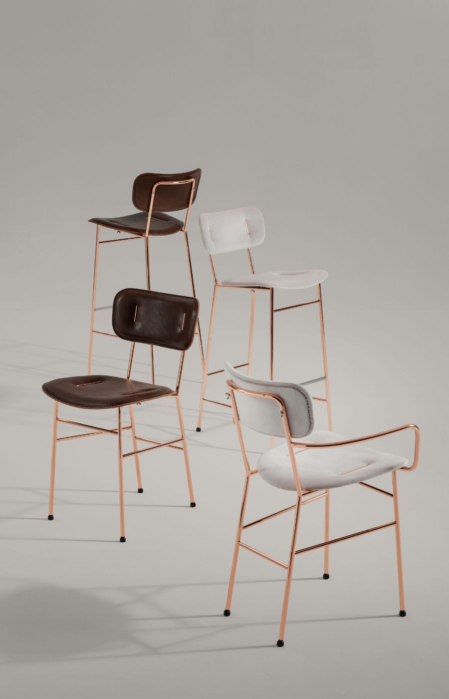 Collezione di sedie Piuma design Paolo Vernier di Midj